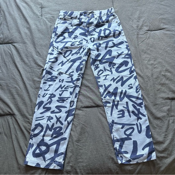 Jaded London LETTER PRINT JEANS - Picture 2 of 5